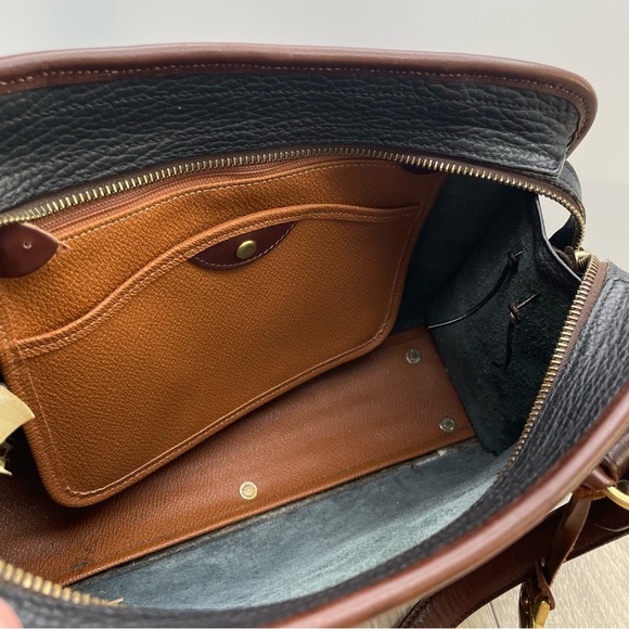 DOONEY AND BOURKE vintage leather black and brown shoulder bag - Picture 12 of 16